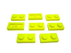 レゴ★未使用！ネオンイエローの１×２プレート８点セット