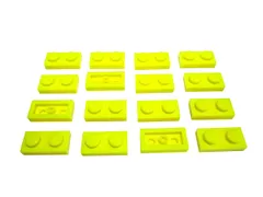 レゴ★未使用！ネオンイエローの１×２プレート１６点セット