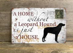 【Leopard hound/レパード・ハウンド】 メタルプレート メッセージ 犬 雑貨 グッズ アート ポスター おしゃれ インテリア 壁飾り アンティーク風 287