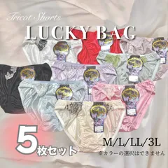 【福袋☆5枚セット】トリコット ショーツ おまかせ 5枚 スタンダード 福袋  シンプル フルバック レース レディース 婦人 下着 大きめサイズ 可愛い 刺繍 おしゃれ 買い替え