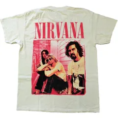 ニルヴァーナ　Tシャツ　S 実寸はLぐらい　クリーム色　ロックT　バンドT