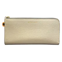 ブルガリ ビー・ゼロワン チャーム L字ファスナー 長財布 ロングウォレット レザー バイカラー ブラック ホワイト 288228 BVLGARI 機能美 洗練意匠 実用性 高級感