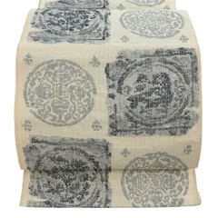 名古屋帯 優品 八寸名古屋帯 丸文 鳥 クリーム 正絹 【中古】