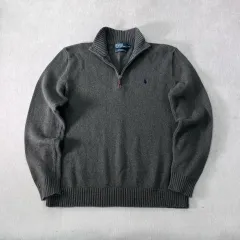 100 ポロラルフローレン ハーフジップ コットン ニット