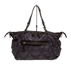 russet(ラシット) ハンドバッグ - パープル×ダークブラウン キルティング レザー