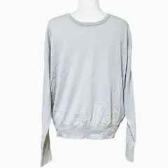 美品 COMME CA ISM 9 Vネック長袖ニットトップス ライトグレー