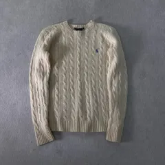 W90 ポロラルフローレン ラムウール ケーブル編み ニット