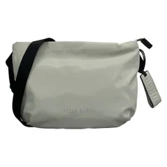 PELLE BORSA(ペレボルサ) ショルダーバッグ美品  - グレーベージュ×黒 斜めがけ レザー