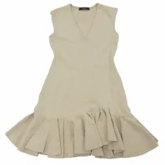 FOXEY フォクシー Knit Dress 31171 クールマーメイドニット ワンピース ノースリーブ ひざ丈 フレア ベージュ サイズ38 S 【中古】