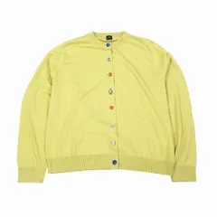 Paul Smith ポールスミス 装飾ボタン ウール ニット カーディガン 長袖 トップス長袖 イエロー FRPSIA0930 XXL レディース 【中古】
