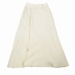 ADAM ER ROPE アダムエロペ 日本製 WAFFLE ロングフレアスカート ボトムス アイボリー F GAC09380 レディース 【中古】