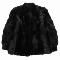 SAGAMINK サガミンク 銀サガ クロスミンク ミンクファー 本毛皮 リアルファー ハーフコート ダークブラウン サイズ11 M 【中古】