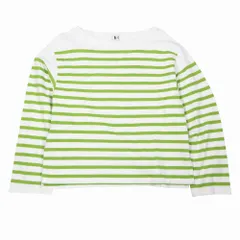 blurhms ROOTSTOCK  Border Basque Shirt イエナ ボーダー柄 バスクシャツ 長袖 トップ ライトグリーン 00 XS レディース 【中古】