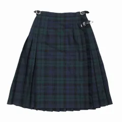 Oneil of Dublin オニールオブダブリン タータンチェック プリーツ ラップスカート 巻きスカート ひざ丈 M レディース 【中古】
