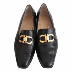 Salvatore Ferragamo サルバトーレフェラガモ ガンチーニ金具 クロコ型押し ローファー シューズ サイズ8.5 26cm レディース 【中古】