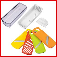 下村工業(Shimomura Kougyou) 日本製 フルベジ 野菜 調理器セット FV-641 新潟 燕三条製 イエロー オレンジ レッド グリーン クリア 235×85×85mm