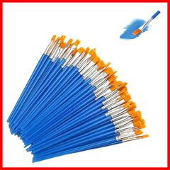 GOODCHI 平筆 絵筆 水彩筆 画材筆 大容量 ナイロンの毛 塗装 油絵 アクリル画 水彩画 DIY ネイル アート プラモデル 文房具 学生 初心者 筆 100本セット