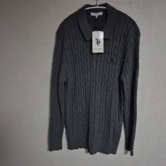 U S ポロ ニット グレー