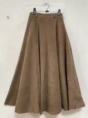 特価新)N5958 ボリューム感 フレア ロング スカート ウール