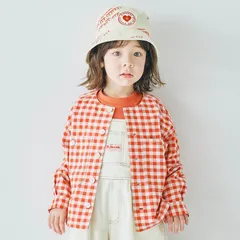 《新品》シャツジャケット p.premier 100～120サイズ 子供服 チェック柄 P108015