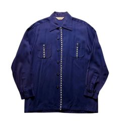 50s Gabardine Rayon Reversible ブルゾン - メルカリ