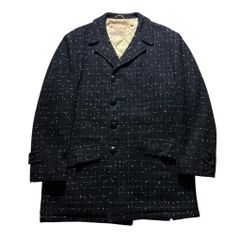 50s ビンテージ ロカビリージャケット 黒ウール カラーネップ ロック