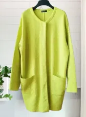 BENETTON ベネトン マスタード カーディガン ロング丈