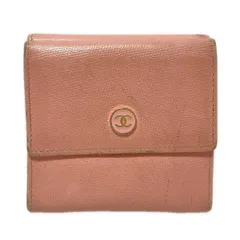 CHANEL(シャネル) Wホック財布 ココボタン ライトピンク