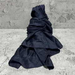 極美品　BURBERRY バーバリー　ストール　シルク混　紺　ネイビー