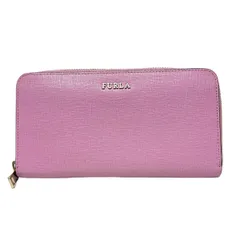 FURLA(フルラ) 長財布 - ピンク ラウンドファスナー レザー