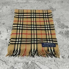 美品　BURBERRY バーバリー　マフラー　カシミア70% ウール30% ノバチェック　ヴィンテージ　ベージュ