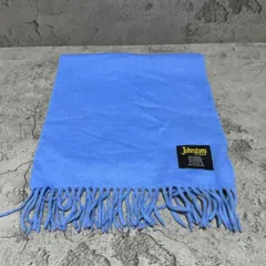 極美品　Johnstons of Elgin　ジョンストンズ　マフラー　カミシア100%フリンジ　スコットランド製　旧タグ 水色　ブルー　青のサムネイル
