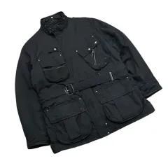 あ*あ様 古着 90s ポロ ラルフローレン ハンティングジャケット 黒 ブラッ 90s USA製 ポロスポーツ ダック地ハンティングジャケット ブラック XL