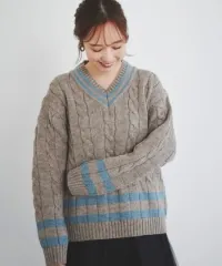 イギリス製 Oldderby ケーブルニット