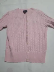 ポロ ラルフ ローレン ガールズ ケーブルニット カーディガン ピンク M