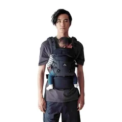 カーメイト(エールベベ) 抱っこ紐 だっこひも ベビーキャリア スリー ネイビー 3WAY 対面抱き 前向き抱き おんぶ 0ヶ月~36ヶ月まで