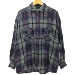 エアロポステール AEROPOSTALE 90s ウールアクリル チェック ワークシャツ メンズ import：L 