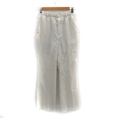 ジーナシス JEANASIS フレアパンツ ロング丈 M オフホワイト /SM36