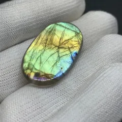 ラブラドライト 曹灰長石 87g W30×D75×H22mm 形状お任せ