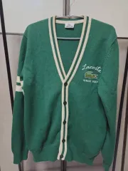 ラコステ グリーン カーディガン ニット
