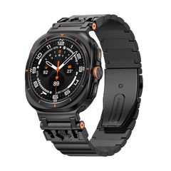 47mm Black Ultra Galaxy Watch Strap, Elegant Chain, Lightweight, Adjustable, Durable, Breathable, Business Metal Band, Stainless Steel, Watch Galaxy, Luxury Stainless Steel Band, Compact
