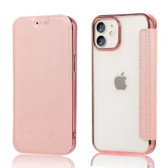 クリア 手帳型 高級なPUレザー 耐衝撃性と耐摩耗性11用 全面保護耐衝撃、カード収納、人気財布型 ケース カバー 軽量 用 アイフォン11 用 手帳カバー iPhone11 (iPhone 11ローズゴールド)