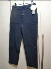 新品) SJ WANI(SON JUNG WAN) ニット パンツ チャコールネイビー