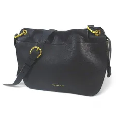 バーバリー BURBERRY ショルダーバッグ クロスボディ 斜めがけ ノバチェック ハウスチェック柄 ロゴ ブラック 黒系 レザー イタリア製