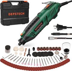 [Fast Shipping] DEPSTECH Mini Router, 40,000 RPM High-Speed ​​Rotation, 128 Accessories, 6-Speed ​​Electric Router, Hand Router, Shield Attachment, Flexible Shaft, Woodworking, Engraving, Drilling, Sanding, Cutting, Polishing, Manicure, 4da626a6