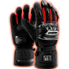 [aumesovi] 【バイク整備士監修】 電熱グローブ 速暖 バイク グローブ デジタルコントローラー 5段階温度 電熱手袋 冬 防寒防水 通勤 男女兼用 (1, M)