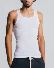 HANES(ヘインズ) ノースリーブ タンクトップ 白 5枚