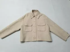 CC COLLECT アイボリー ウール クロップド ジャケット レディース 85