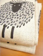 キッチンタオル  ハーフリネン sheep シープ キッチンクロス キッチンワイプ 布巾 ふきん 台拭きスポンジワイプ