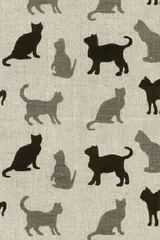 キッチンタオル  ハーフリネン  cat キッチンクロス キッチンワイプ 布巾 ふきん 台拭きスポンジワイプ